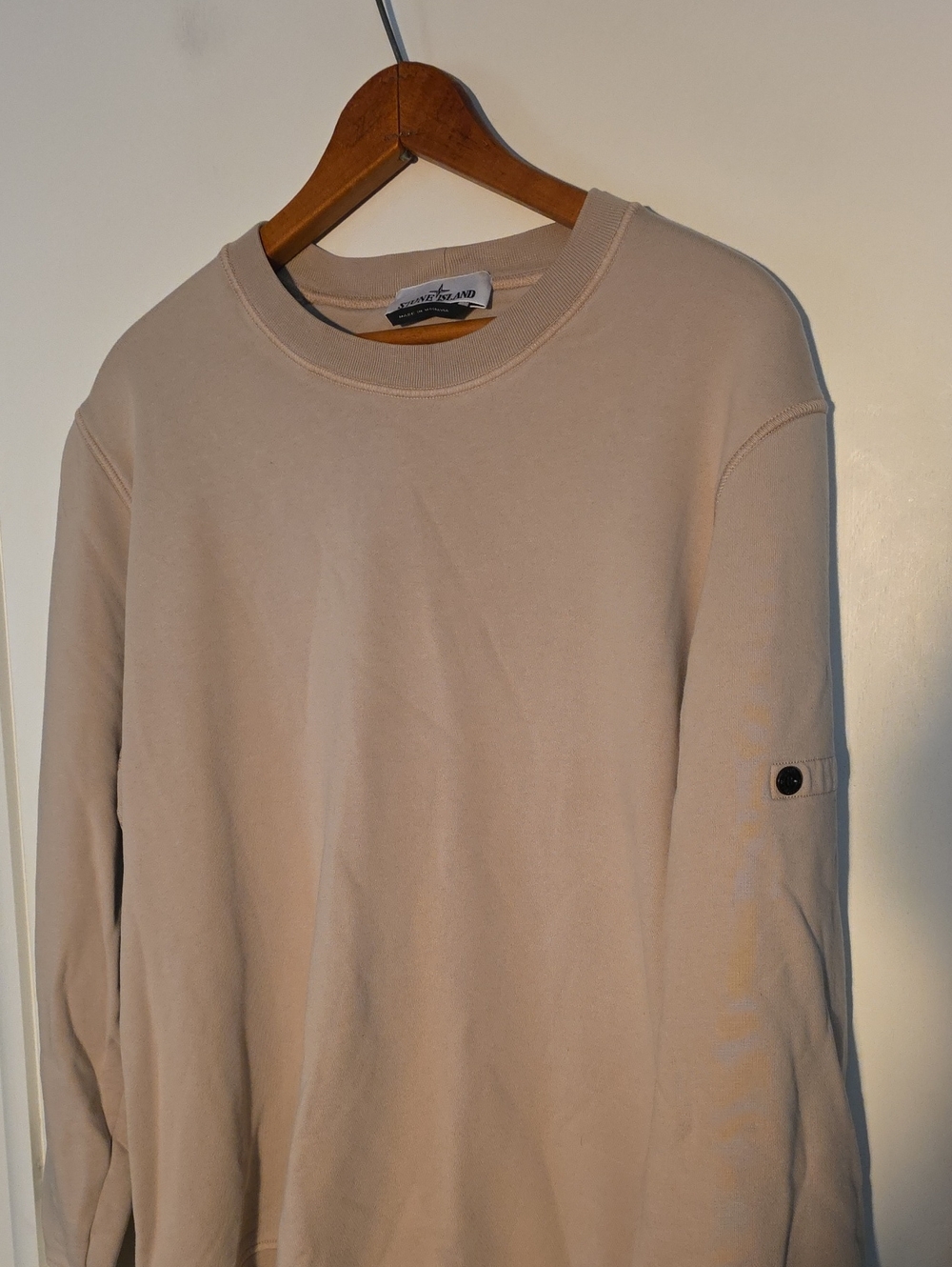 Stone Island XL Light Beige Crewneck Sweatshirt Perfect Condition